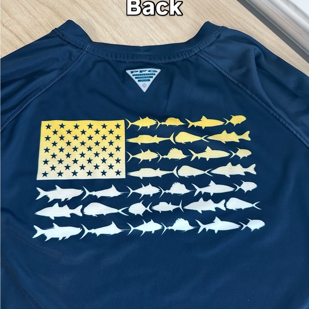 Columbia Navy Performance Long Sleeve Shirt - Picture 2 of 6